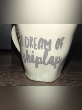 I Dream of Shiplap Farmhouse Ceramic Coffee Mug Cream Oversized